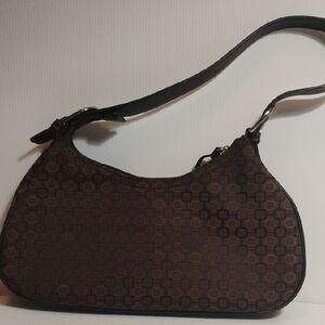 Brown Patterned Shoulder Bag